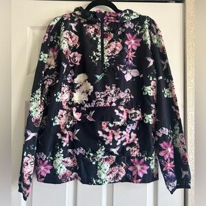 Floral Black Pullover Hoodie